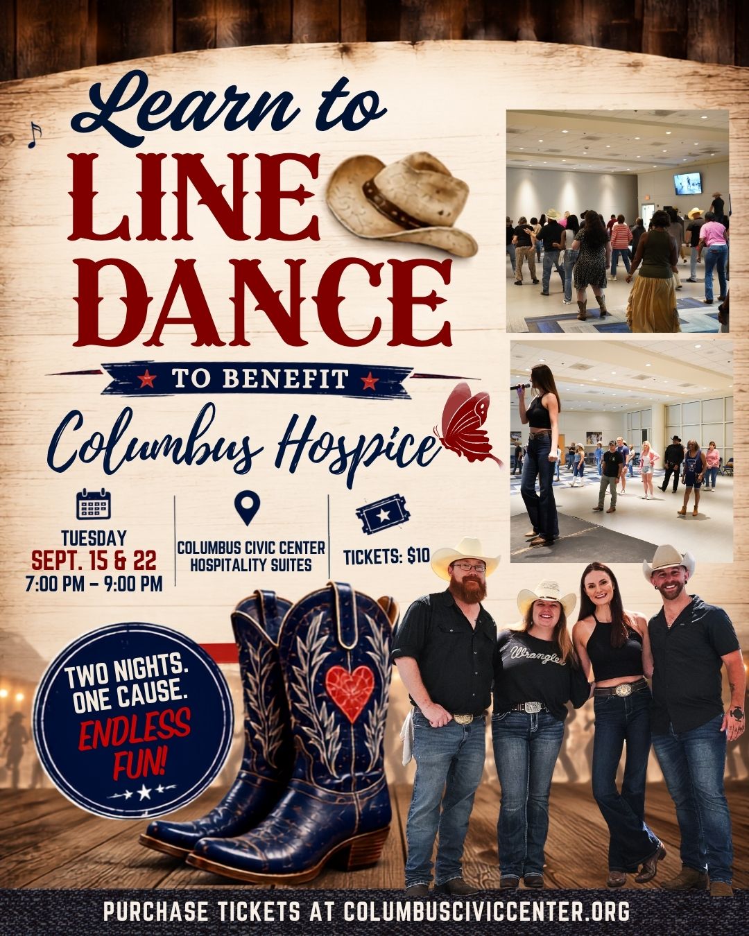 Image for Learn to Line Dance to Benefit Columbus Hospice