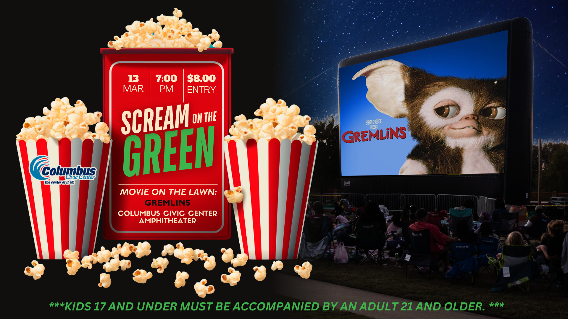 Scream on the Green March 13 2026 7:00 PM