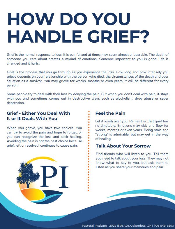 Pastoral Institute: Handling Grief