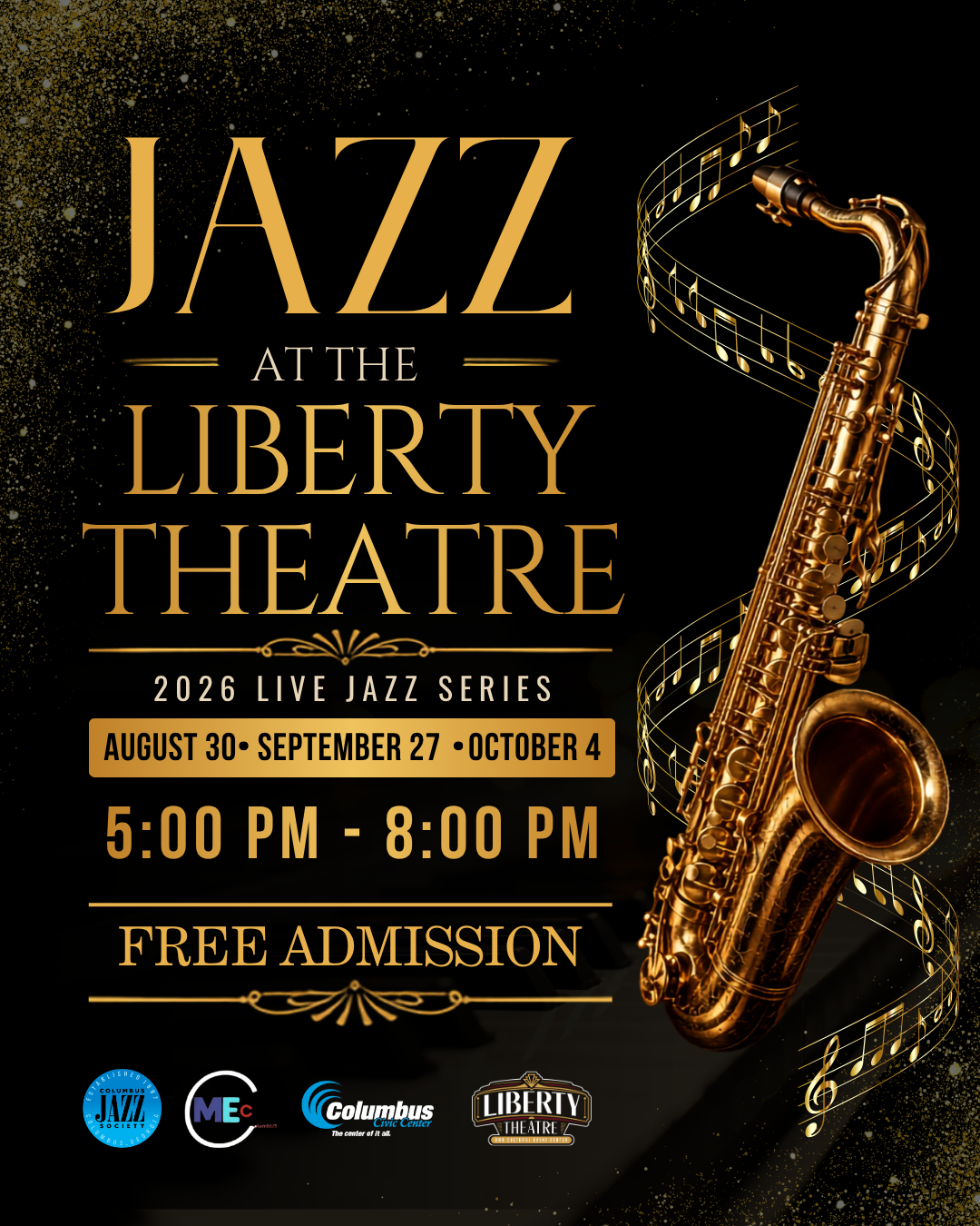 Jazz at the Liberty Theatre September 27, 2026 at 05:00 PM