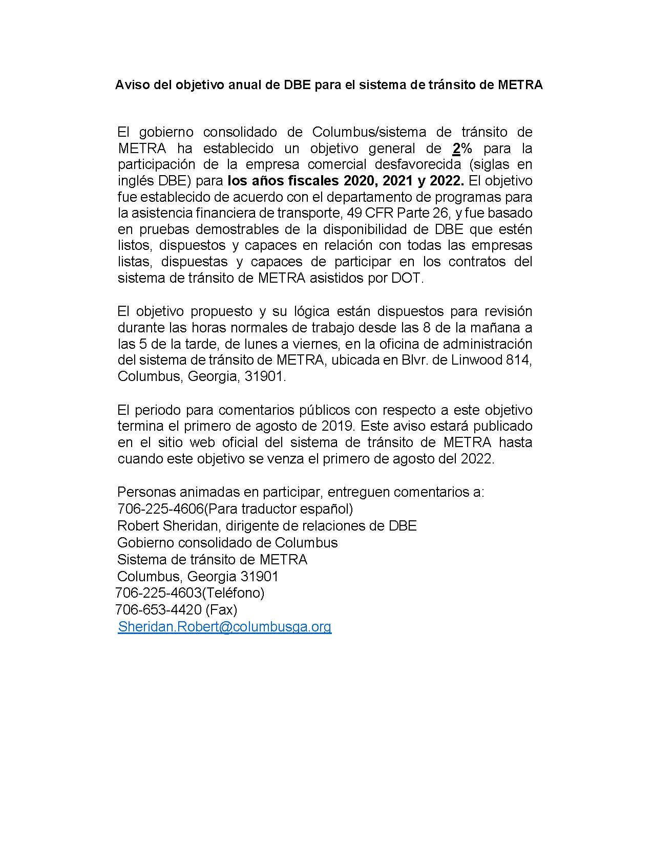 DBE Policy Statement [ES]